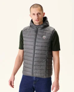 JOTT Anthracite Pat Hooded Sleeveless Down Jacket 504 Anthracite Outlet