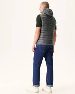 JOTT Anthracite Pat Hooded Sleeveless Down Jacket 504 Anthracite Outlet