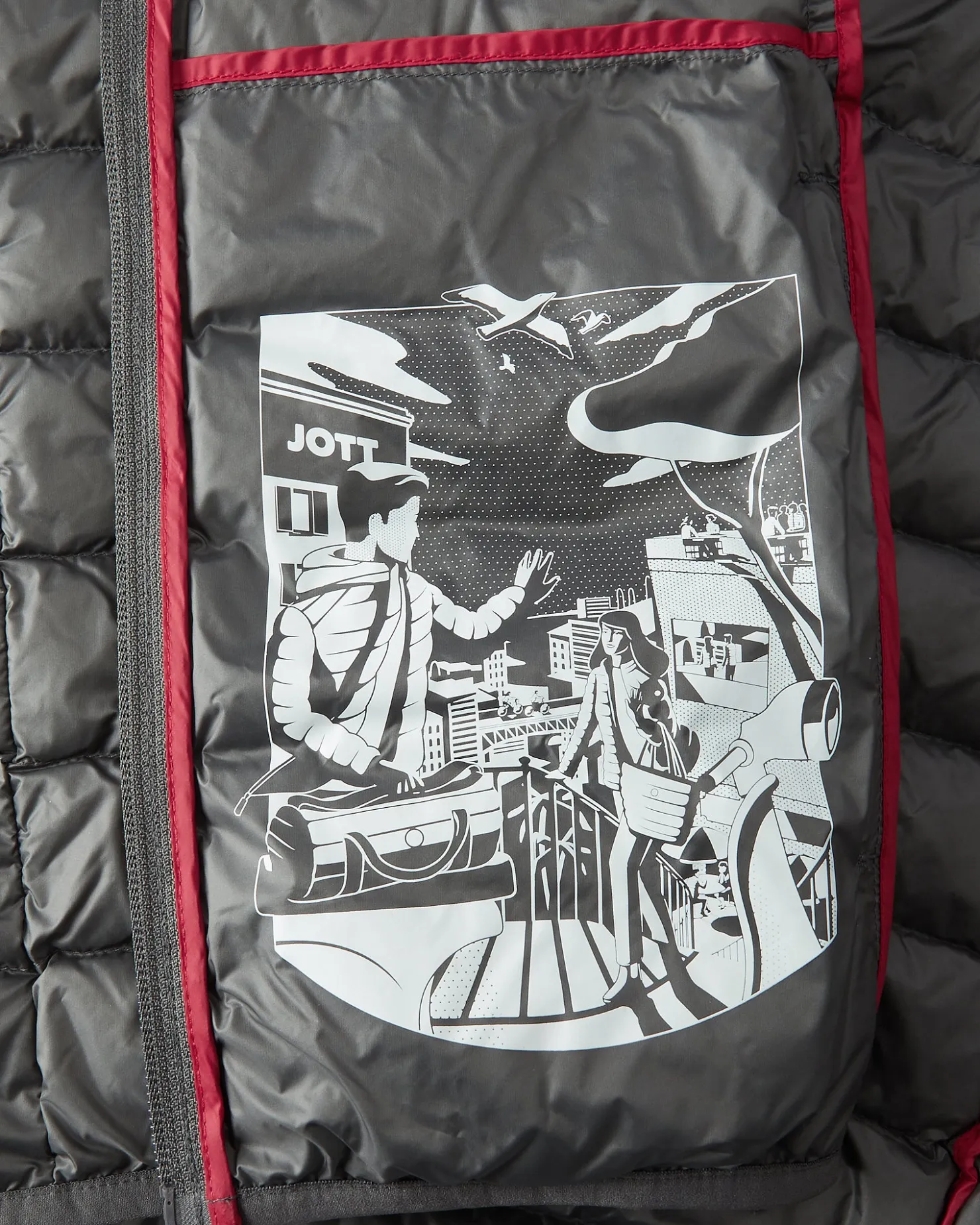 JOTT Anthracite Pat Hooded Sleeveless Down Jacket 504 Anthracite Outlet