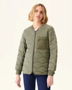 JOTT Army Alexia V-Neck Zipped Jacket 255 Army Cheap