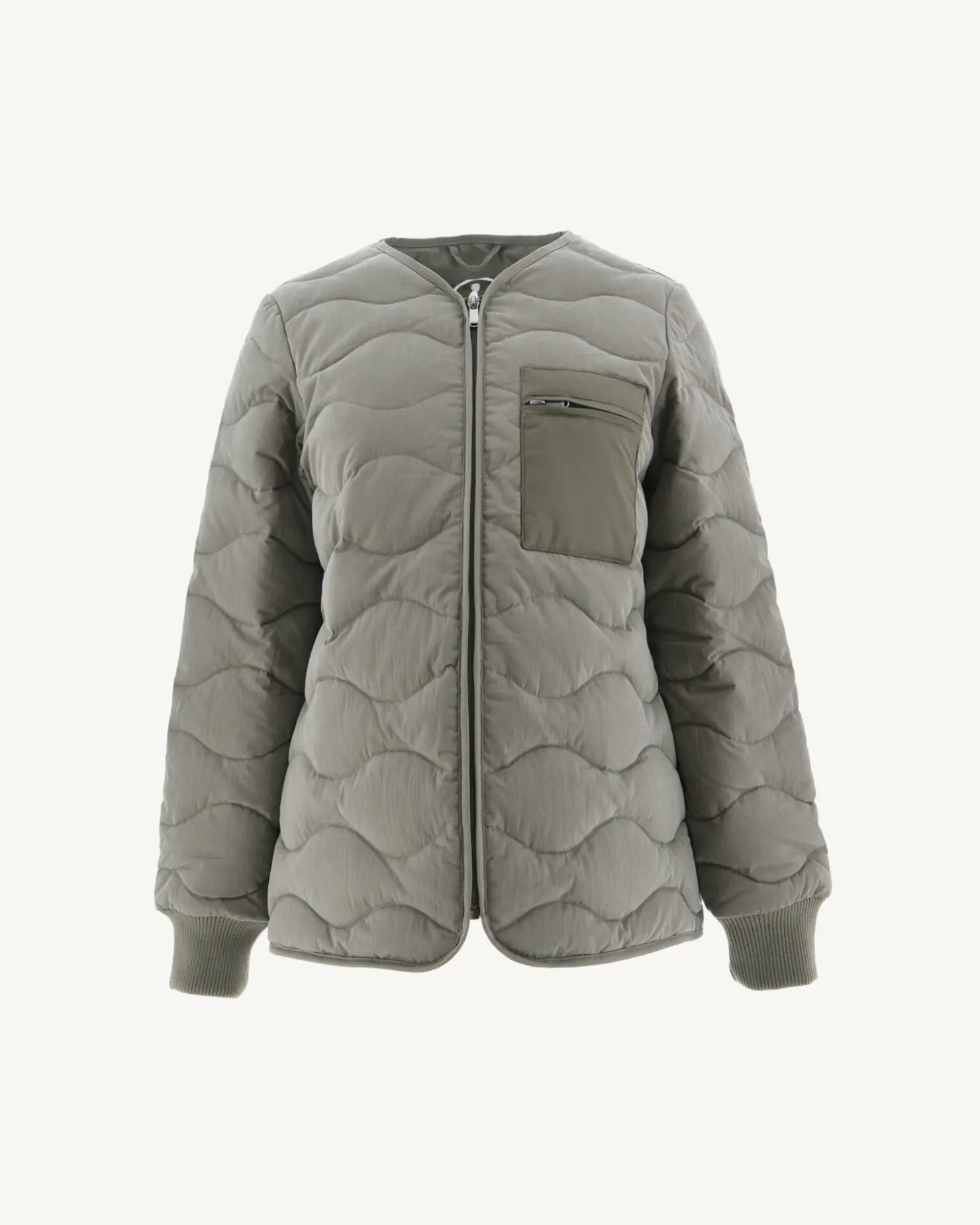 JOTT Army Alexia V-Neck Zipped Jacket 255 Army Cheap