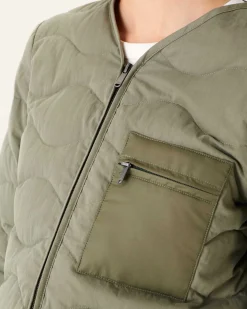 JOTT Army Alexia V-Neck Zipped Jacket 255 Army Cheap