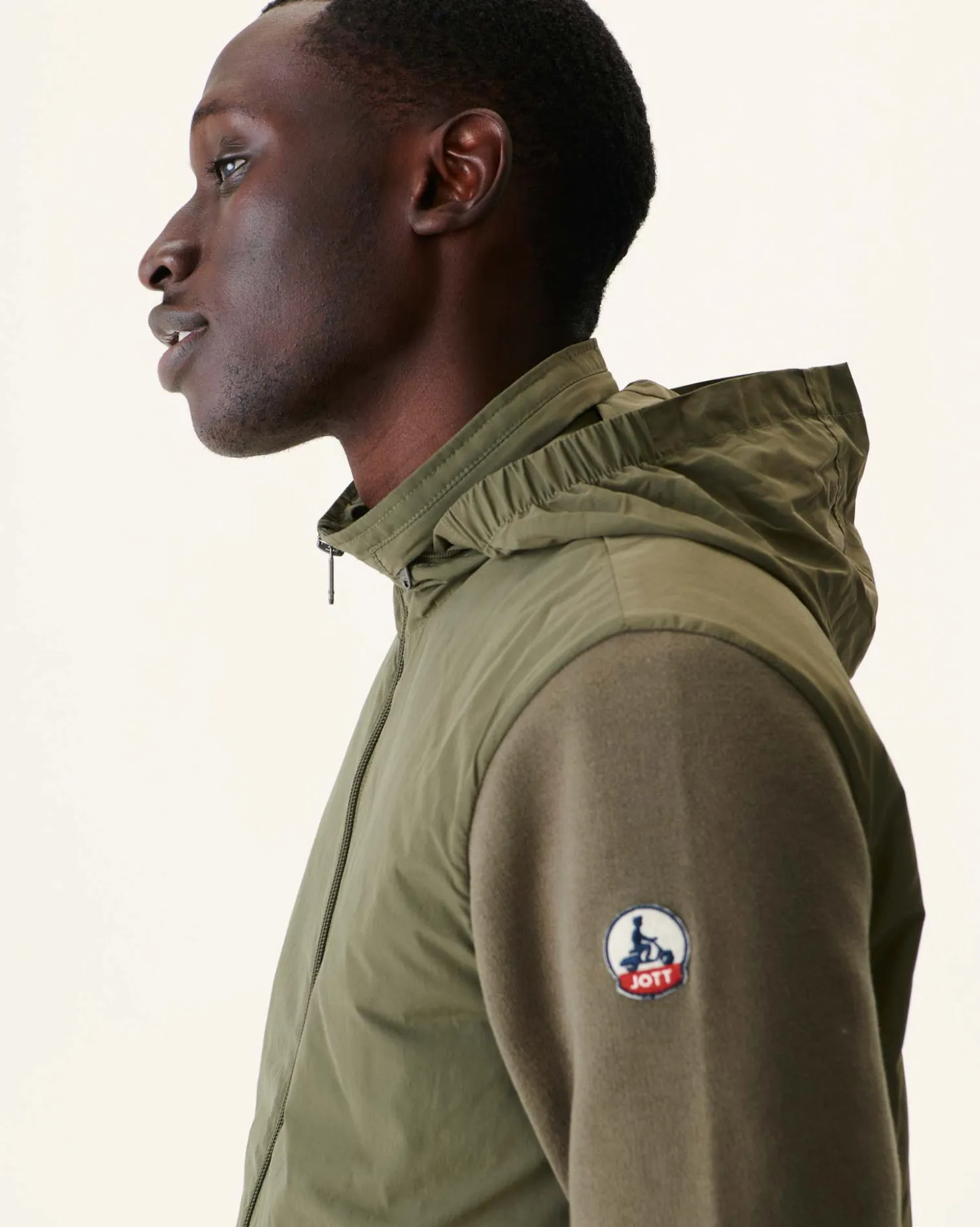 JOTT Army Bardenas Bi-Material Hooded Jacket 255 Army Fashion