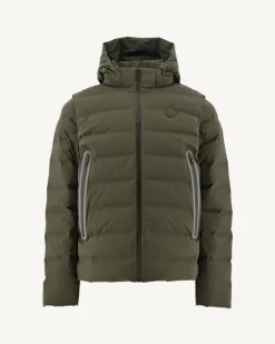 JOTT Army Ulaan 4-In-1 Hooded Puffer Jacket 255 Army New