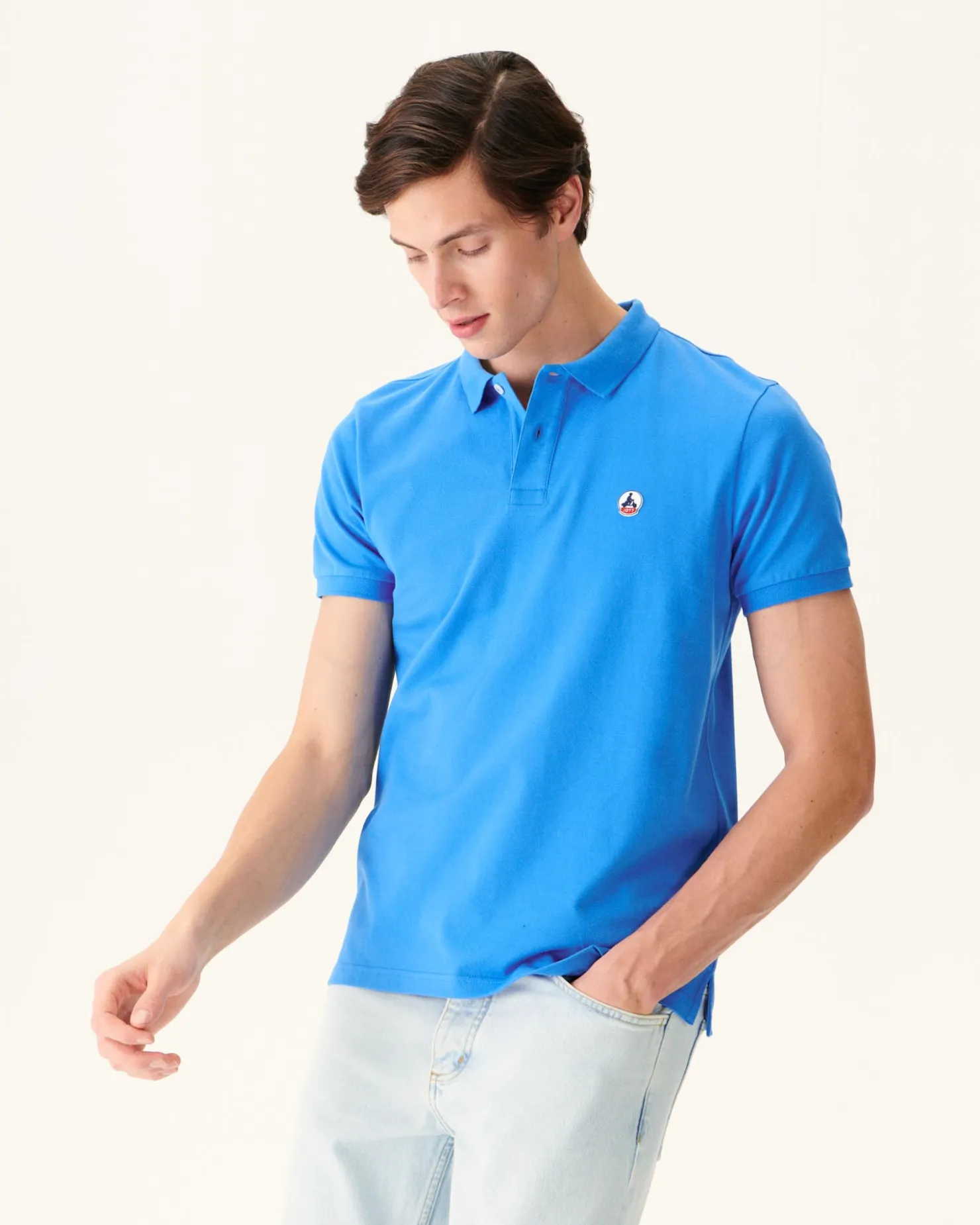 JOTT Azur Marbella Organic Cotton Polo Shirt 183 Azure Clearance