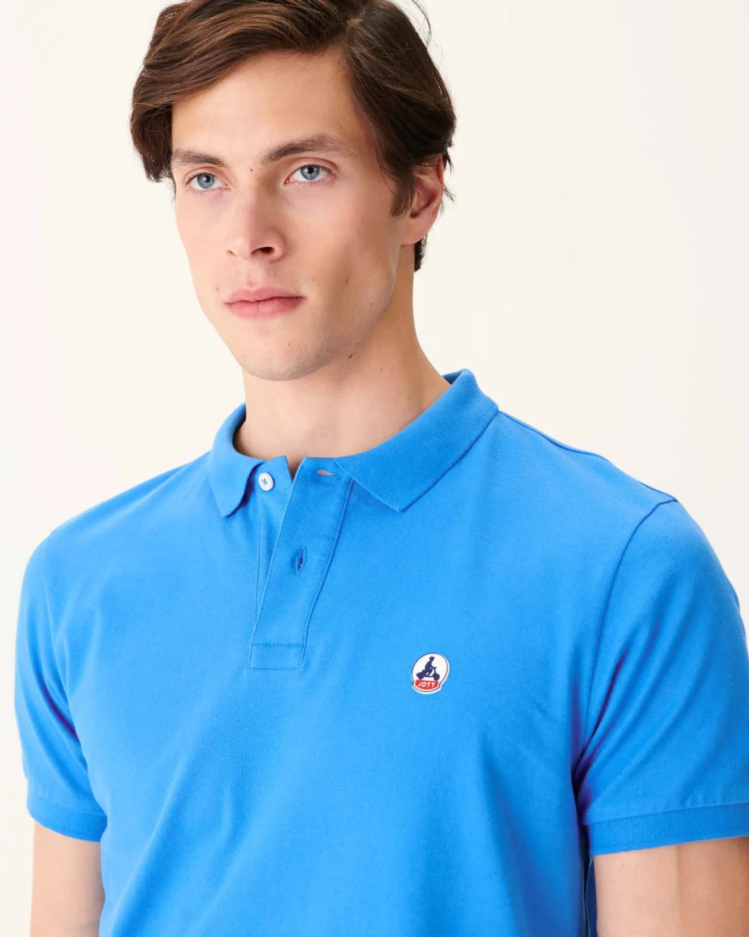 JOTT Azur Marbella Organic Cotton Polo Shirt 183 Azure Clearance
