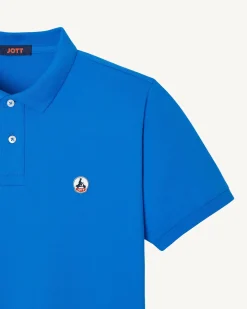 JOTT Azur Marbella Organic Cotton Polo Shirt 183 Azure Clearance