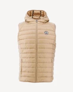 JOTT Beige Pat Hooded Sleeveless Down Jacket 804 Beige Shop