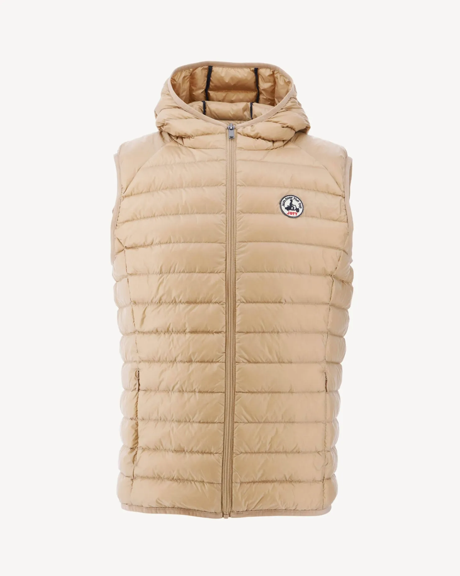 JOTT Beige Pat Hooded Sleeveless Down Jacket 804 Beige Shop