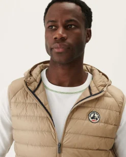 JOTT Beige Pat Hooded Sleeveless Down Jacket 804 Beige Shop