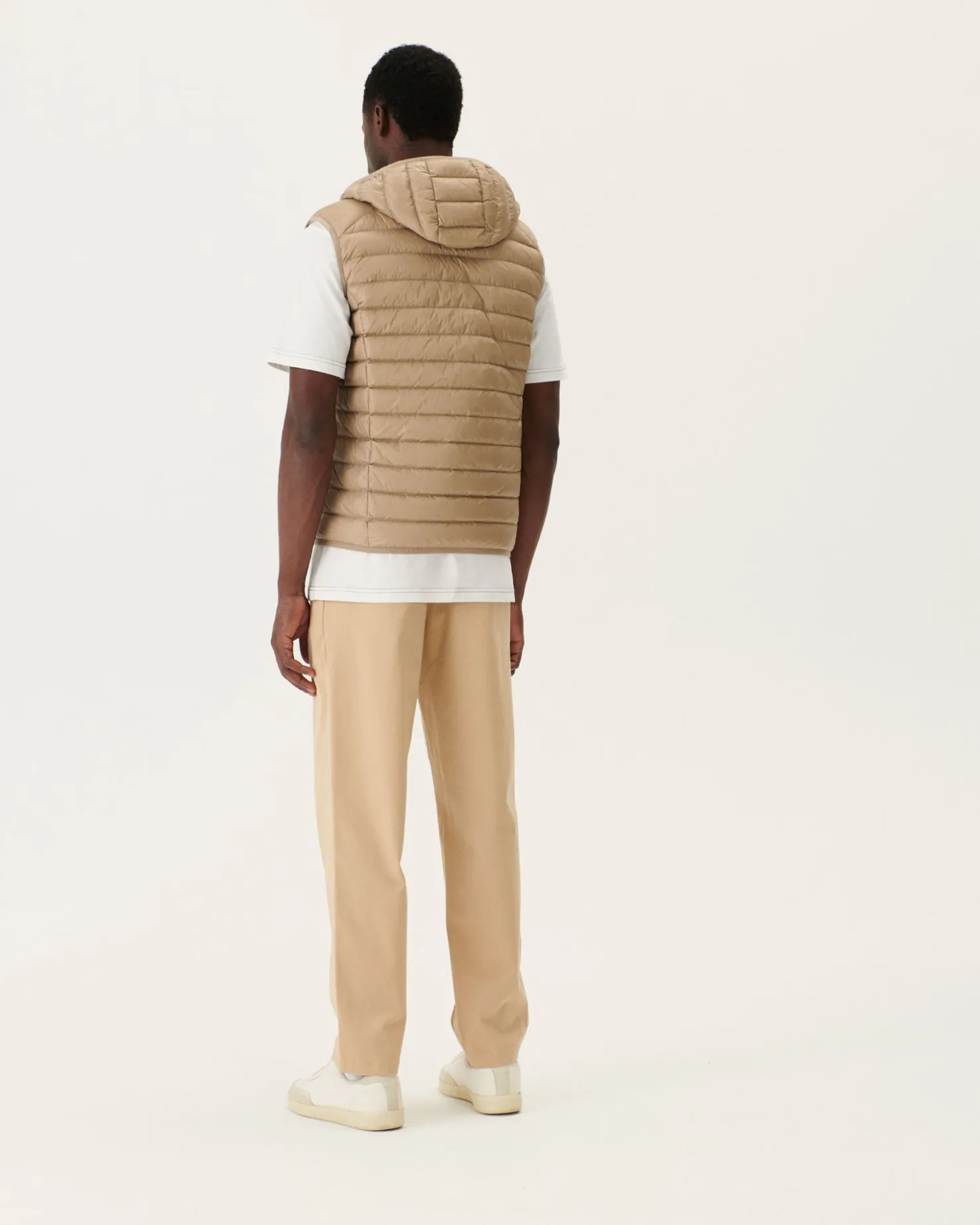 JOTT Beige Pat Hooded Sleeveless Down Jacket 804 Beige Shop