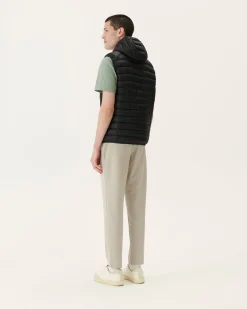JOTT Black Pat Sleeveless Hooded Down Jacket 999 Noir Flash Sale