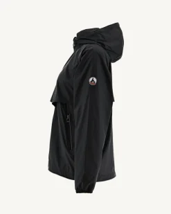 JOTT Black Scirocco Hooded Windbreaker 999 Black New