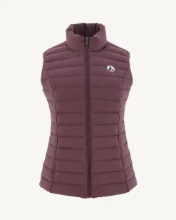 JOTT Bordeaux Grenada Stretch Sleeveless Puffer Jacket 330 Burgundy Outlet