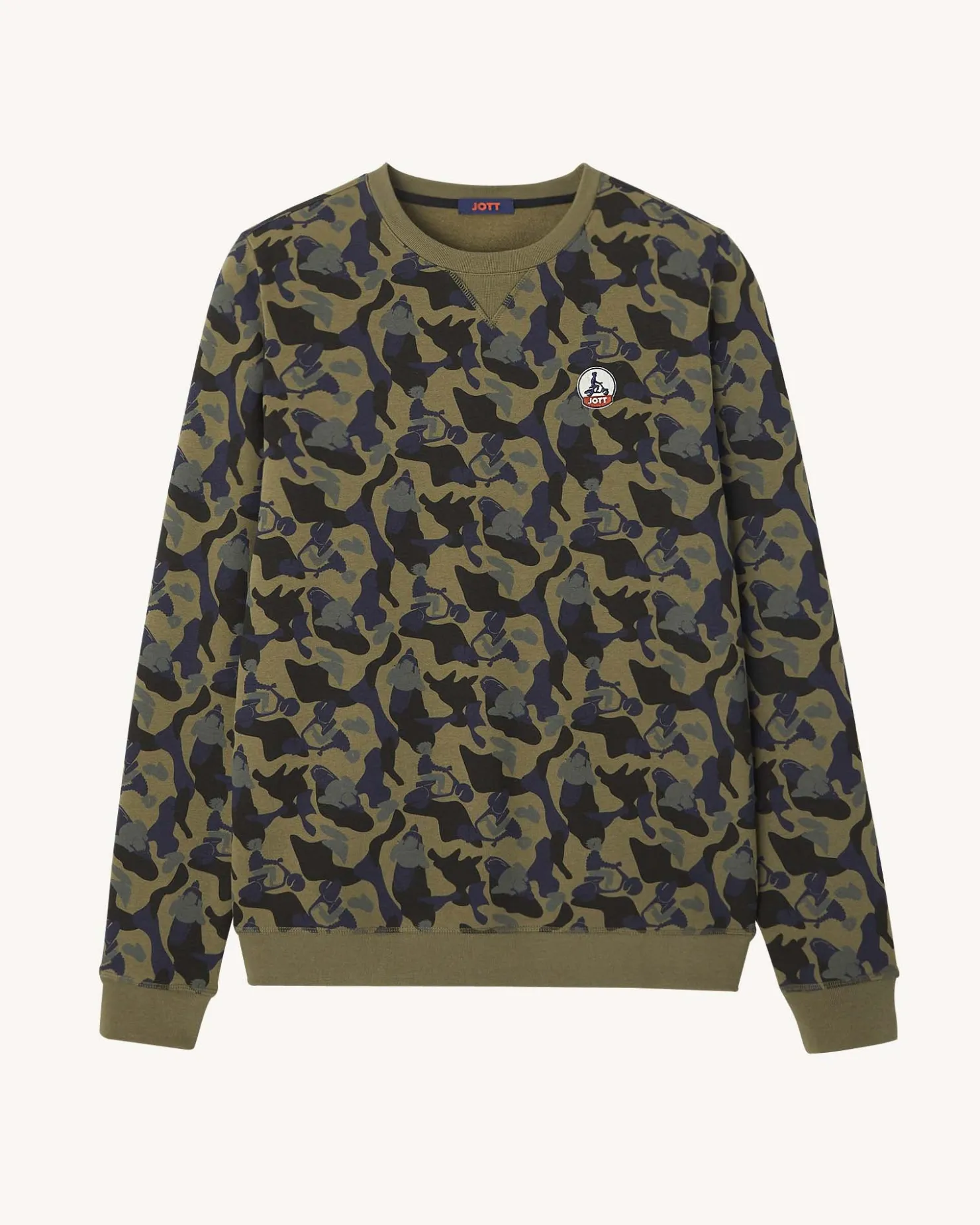 JOTT Braga Military Print Men'S Sweatshirt 277 Military Print Clearance