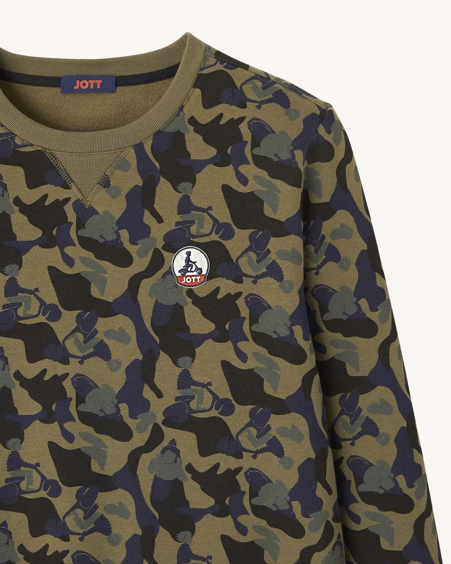 JOTT Braga Military Print Men'S Sweatshirt 277 Military Print Clearance