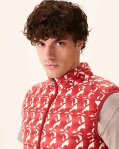 JOTT Bright Red Monogram Sleeveless Jacket Tom 3181 Monogram Fire Red Fashion