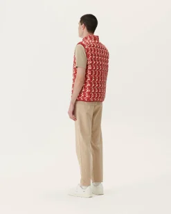 JOTT Bright Red Monogram Sleeveless Jacket Tom 3181 Monogram Fire Red Fashion