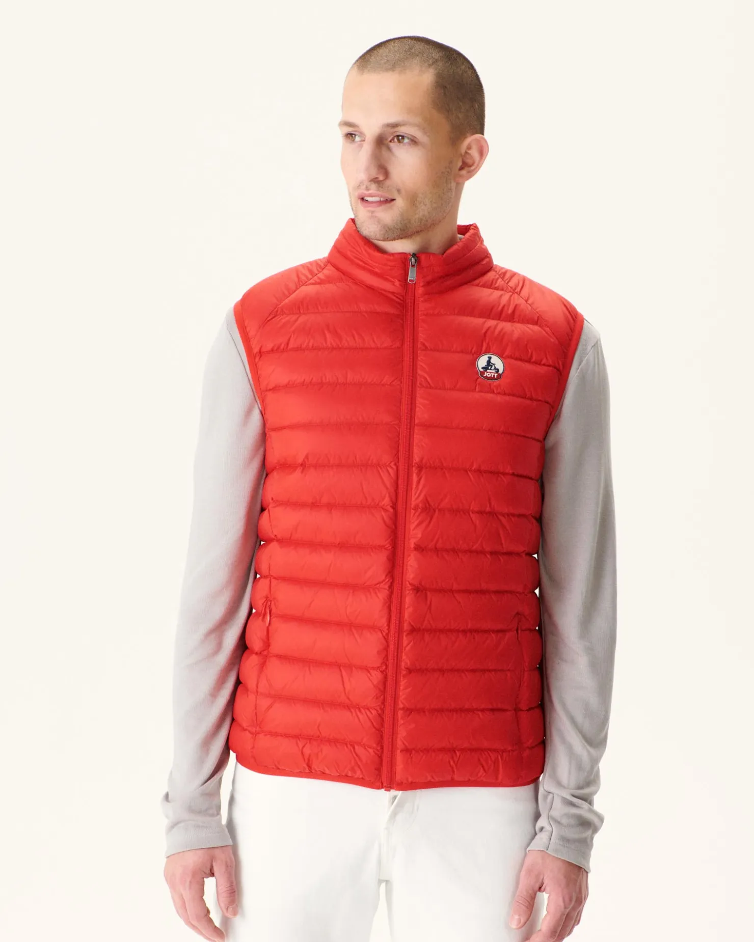 JOTT Bright Red Sleeveless Down Jacket Tom 318 Fire Red Outlet