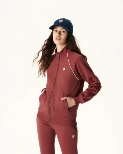 JOTT Burgundy Rocha Organic Cotton Zipped Jacket 330 Burgundy Fashion