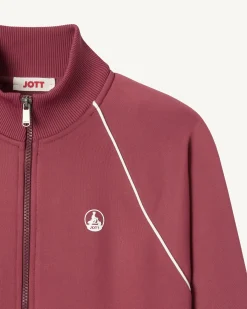 JOTT Burgundy Rocha Organic Cotton Zipped Jacket 330 Burgundy Fashion