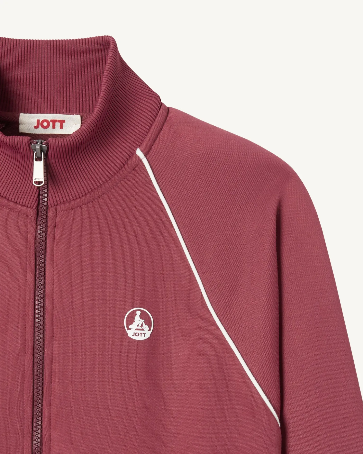 JOTT Burgundy Rocha Organic Cotton Zipped Jacket 330 Burgundy Fashion