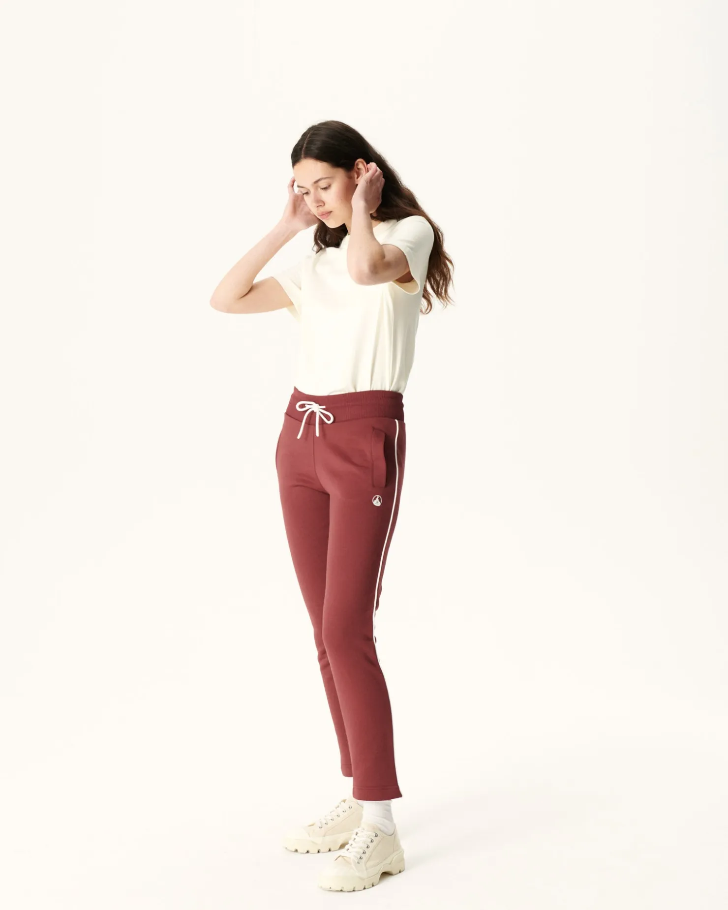 JOTT Burgundy Technical Jersey Joggers Ingrina 330 Burgundy Hot