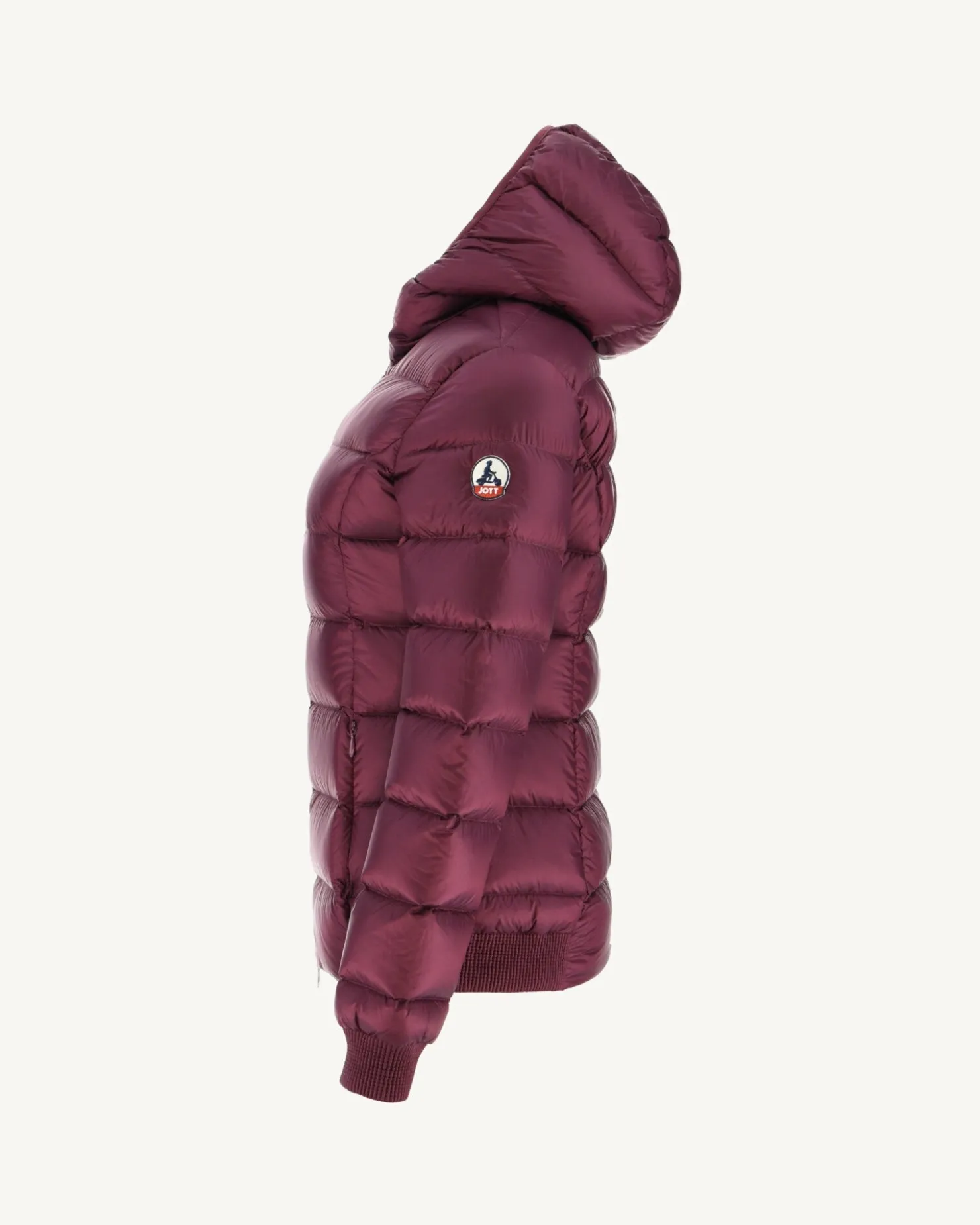 JOTT Celine Eggplant Aubergine Hooded Puffer Jacket 461 Eggplant Sale