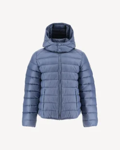 JOTT Children'S Hooded Down Jacket Grand Froid Washed Blue Gold 182 Faded Blue Best Sale