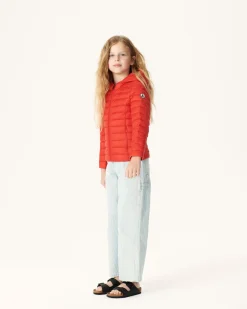 JOTT Children'S Light Hooded Down Jacket Bright Red Carla 318 Fire Red Cheap