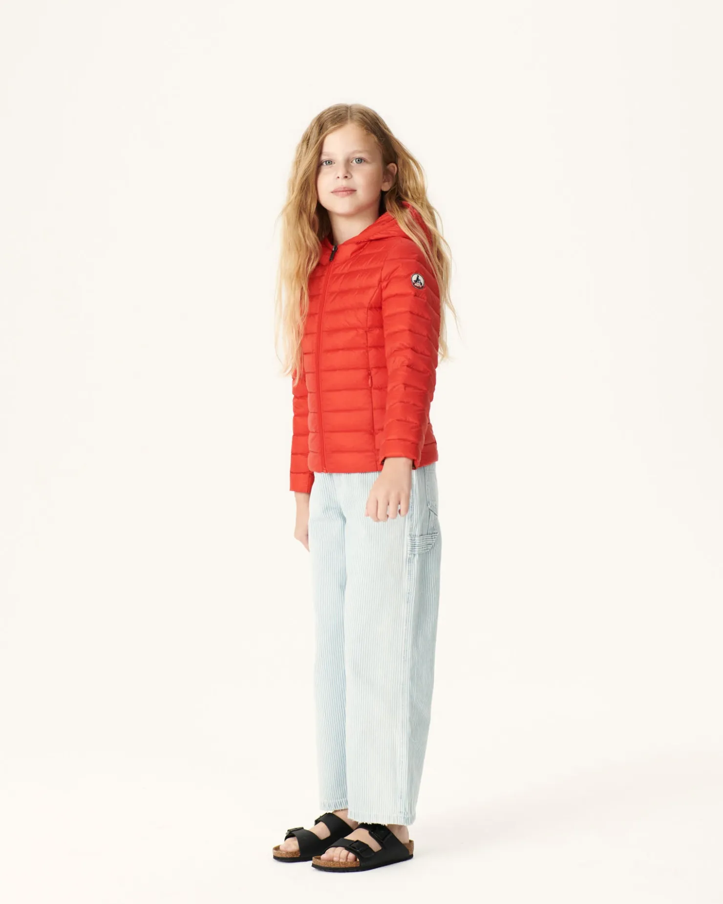 JOTT Children'S Light Hooded Down Jacket Bright Red Carla 318 Fire Red Cheap