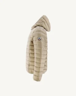 JOTT Children'S Lightweight Hooded Down Jacket Beige Hugo 804 Beige New
