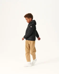 JOTT Children'S Lightweight Hooded Down Jacket Black Hugo 999 Noir New