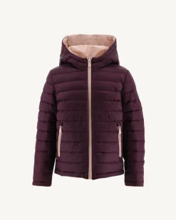 JOTT Children'S Reversible Hooded Down Jacket Pale Pink/Aubergine Zurich 454 Pale Pink/Aubergine Clearance