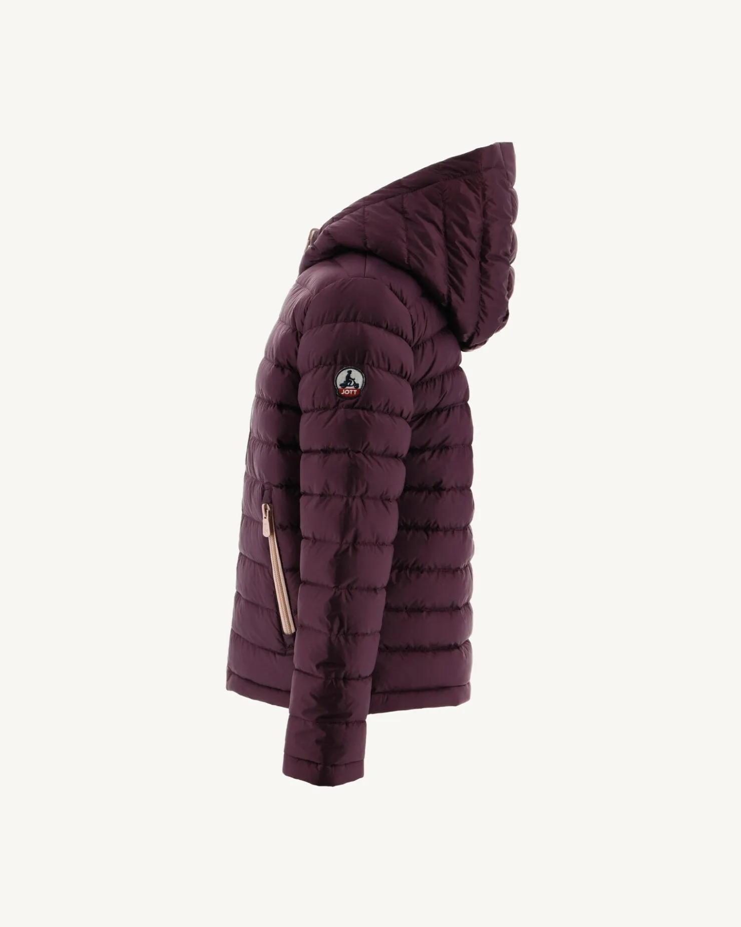 JOTT Children'S Reversible Hooded Down Jacket Pale Pink/Aubergine Zurich 454 Pale Pink/Aubergine Clearance
