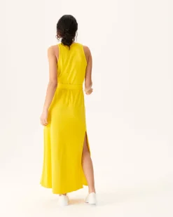 JOTT Citron Ibiza Long Belted Terry Dress 631 Lemon Sale