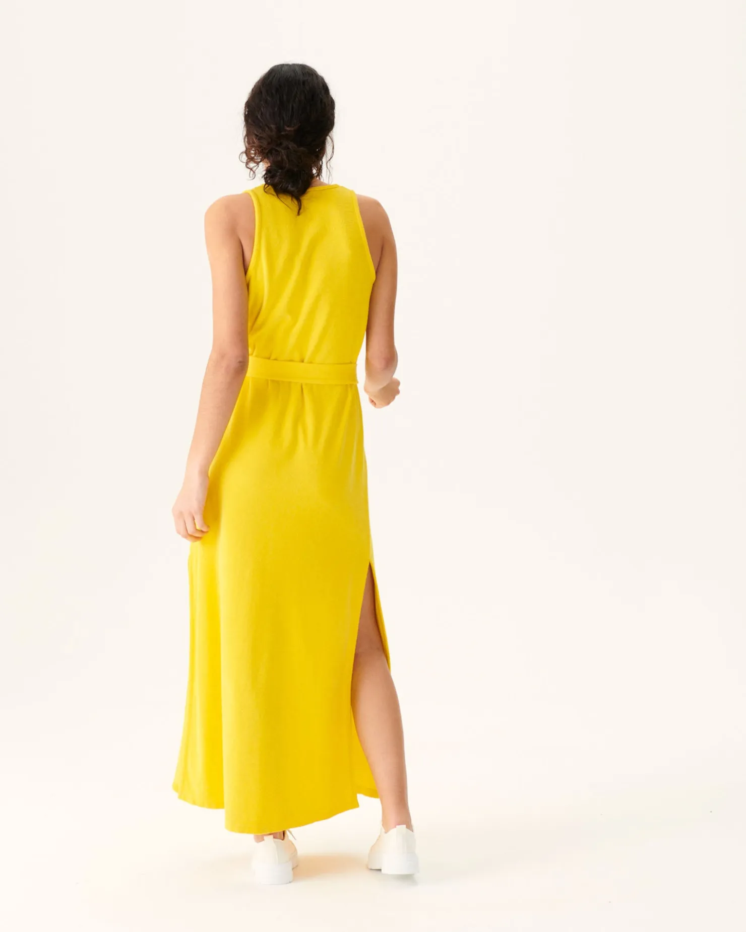 JOTT Citron Ibiza Long Belted Terry Dress 631 Lemon Sale