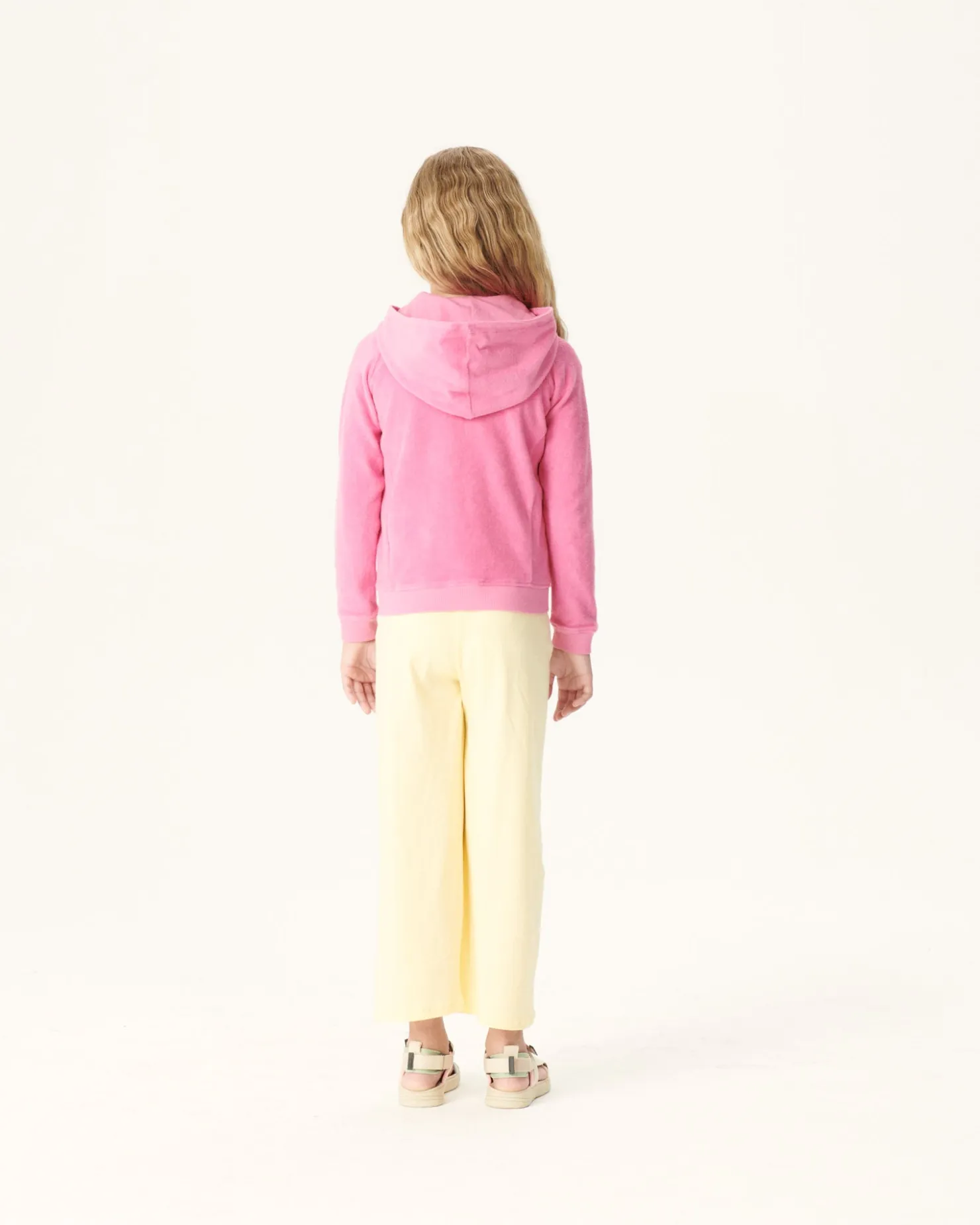 JOTT Cotton Terry Zipped Jacket Intense Pink For Children Volta 457 Wild Pink Flash Sale