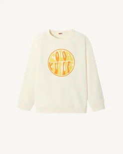 JOTT Ecru Organic Cotton Sweatshirt Catalan Child 895 Off-White Discount
