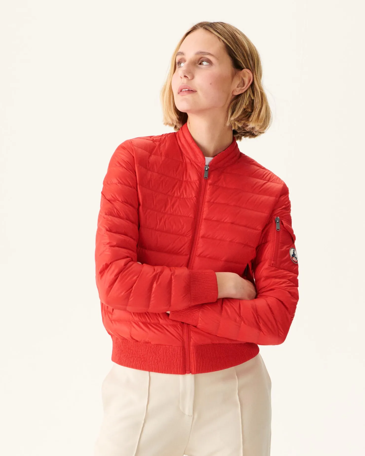 JOTT Emmy Bright Red Lightweight Down Jacket 318 Fire Red Clearance