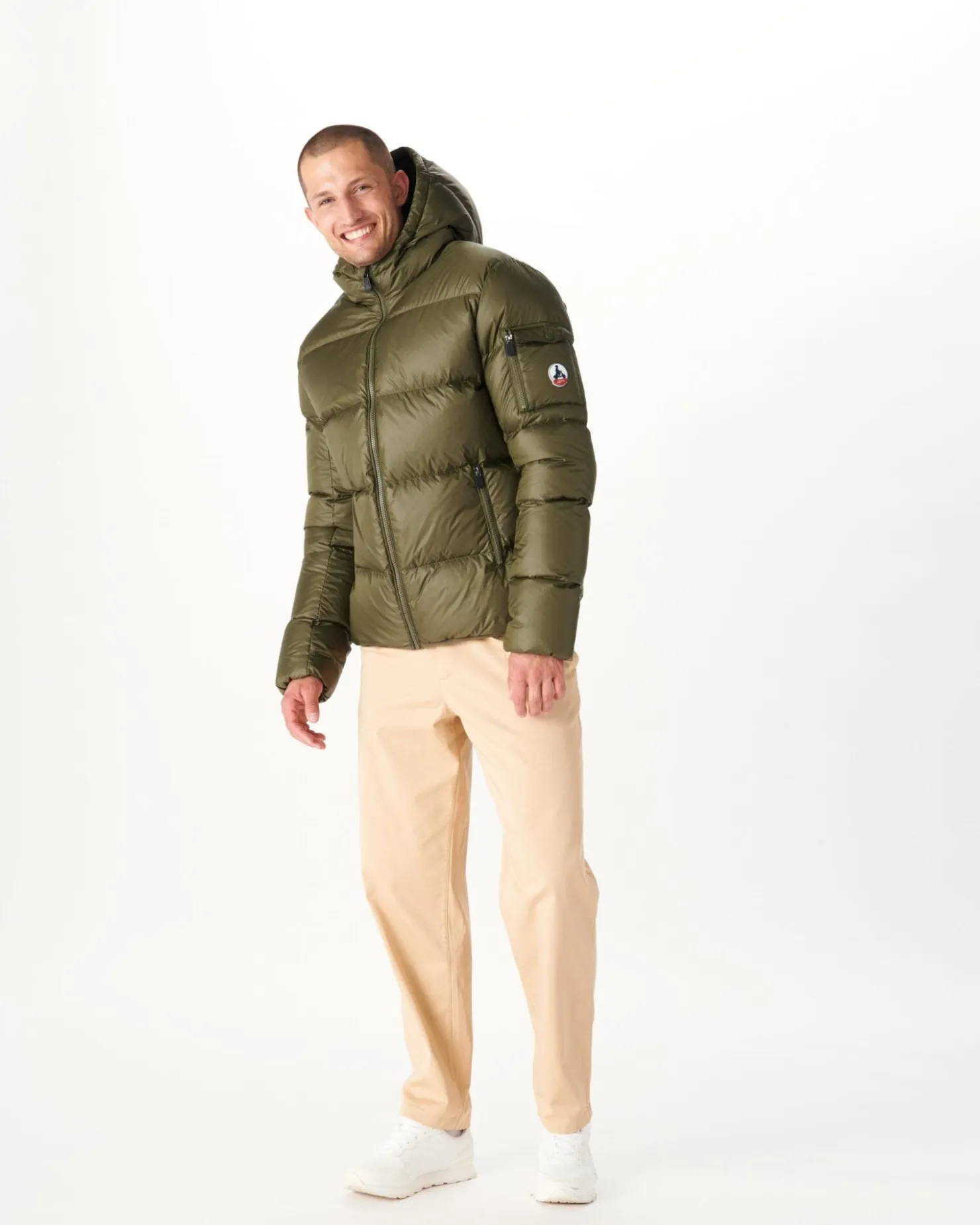 JOTT Extreme Cold Army Java Hooded Down Jacket 255 Army Best