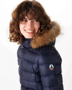 JOTT Extreme Cold Marine Luxe Hooded Down Jacket 104 Marine New
