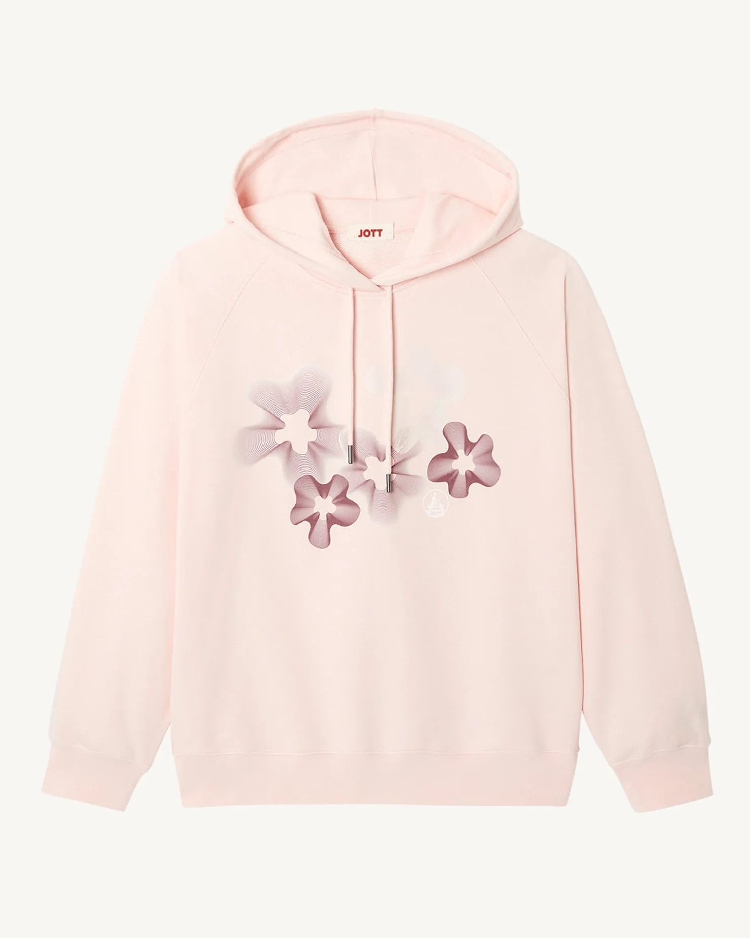 JOTT Floral Sweatshirt In Organic Cotton Light Pink Medina 463 Soft Pink Cheap