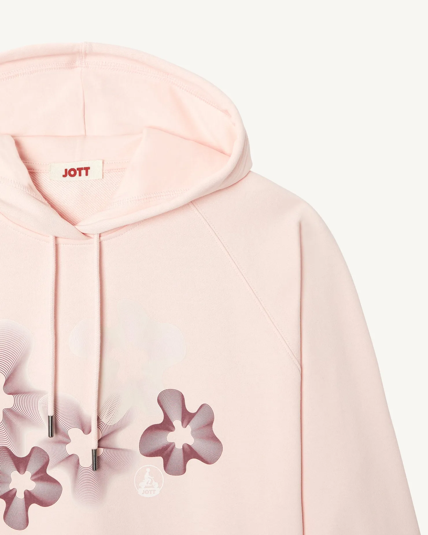 JOTT Floral Sweatshirt In Organic Cotton Light Pink Medina 463 Soft Pink Cheap