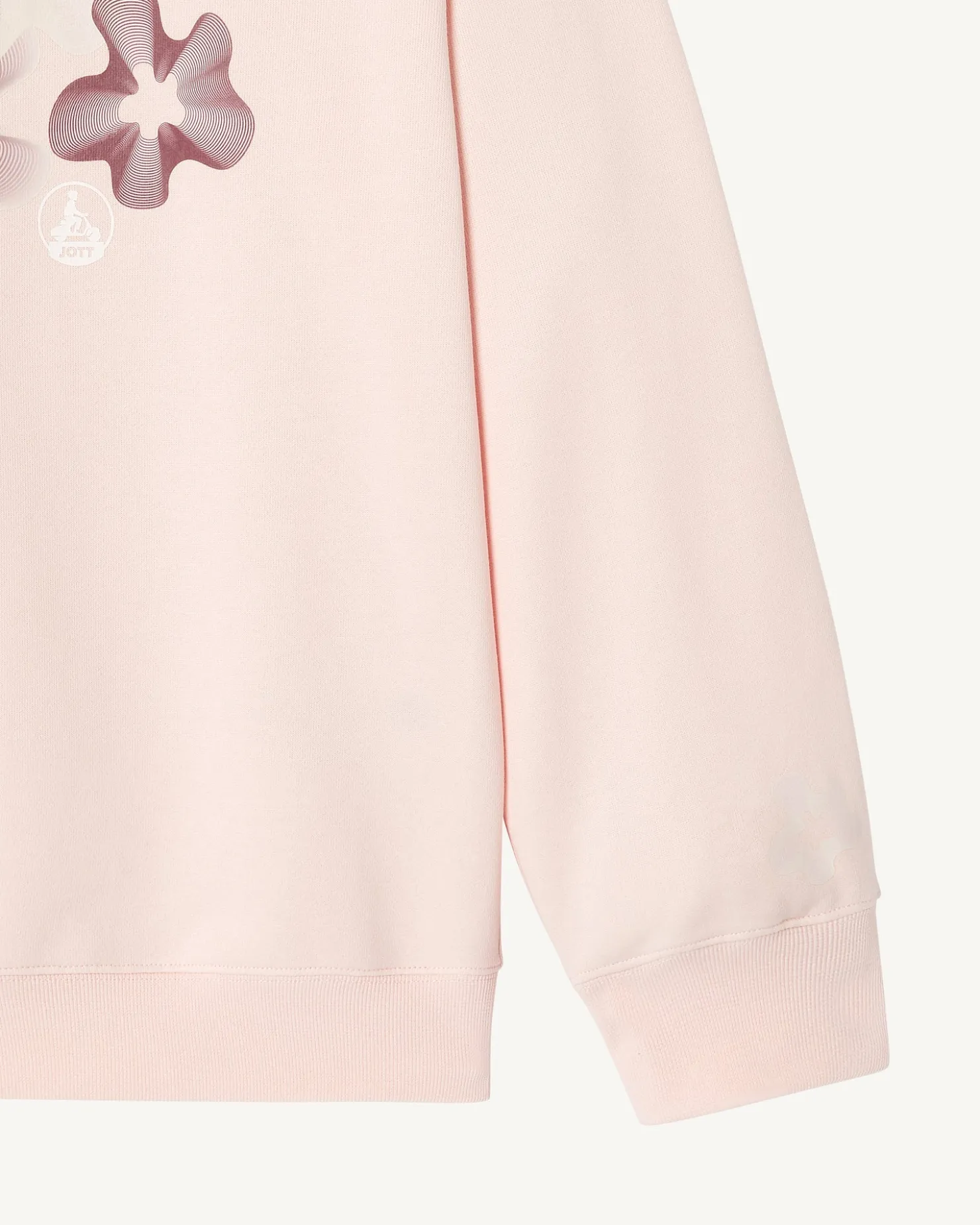 JOTT Floral Sweatshirt In Organic Cotton Light Pink Medina 463 Soft Pink Cheap