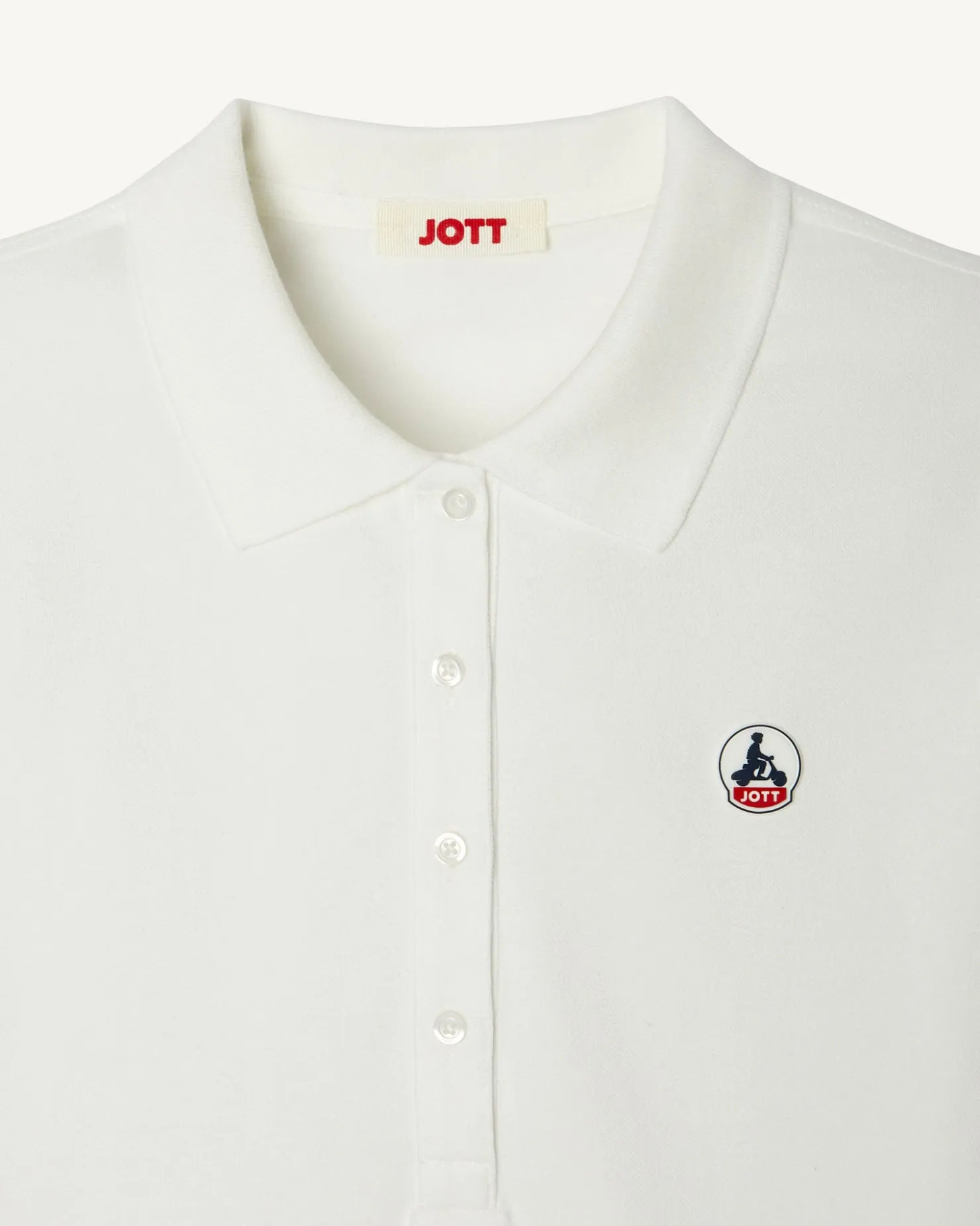 JOTT Franca White Polo Shirt 901 White Sale
