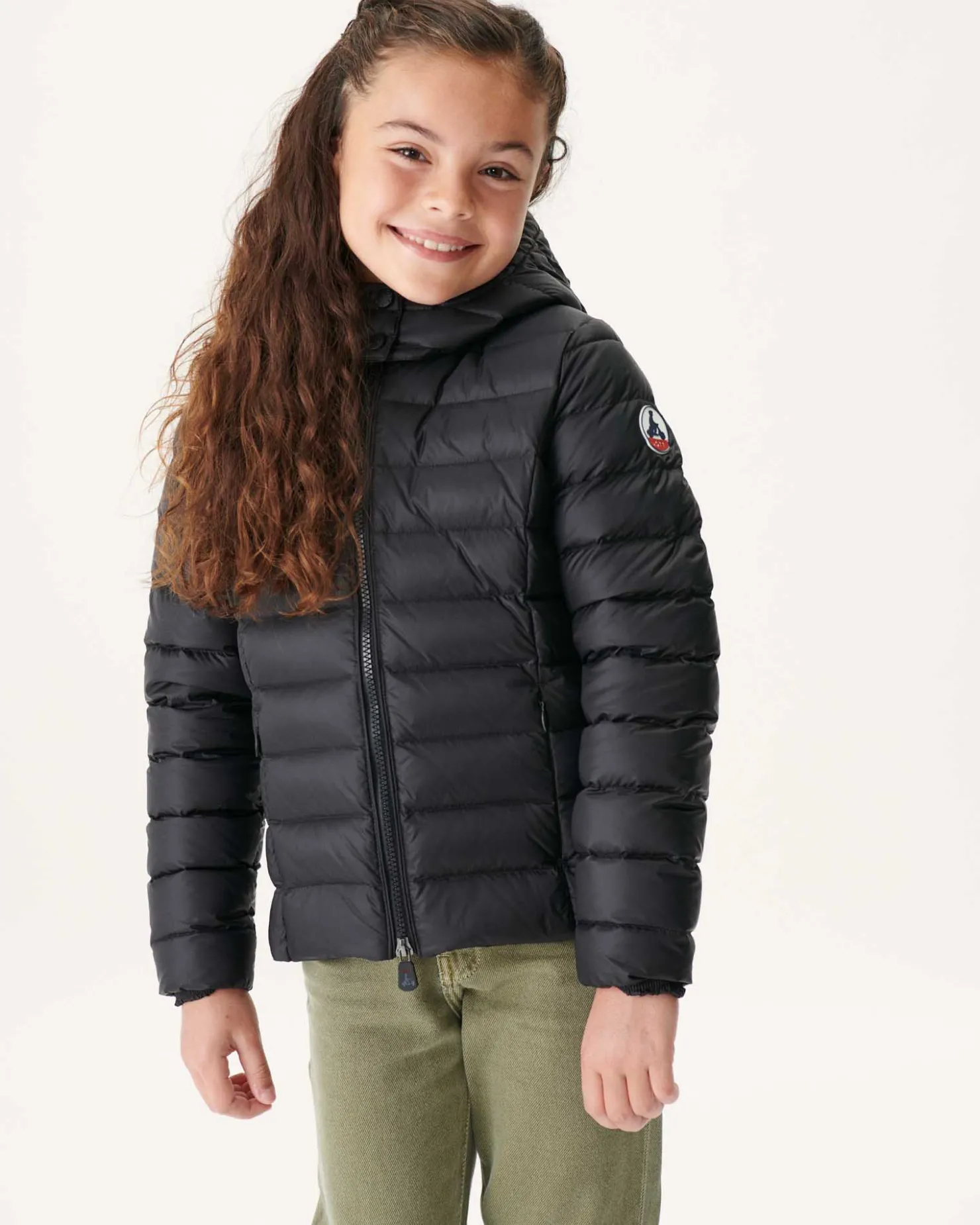 JOTT Grand Cold Children'S Hooded Down Jacket Black Opal 999 Black Clearance