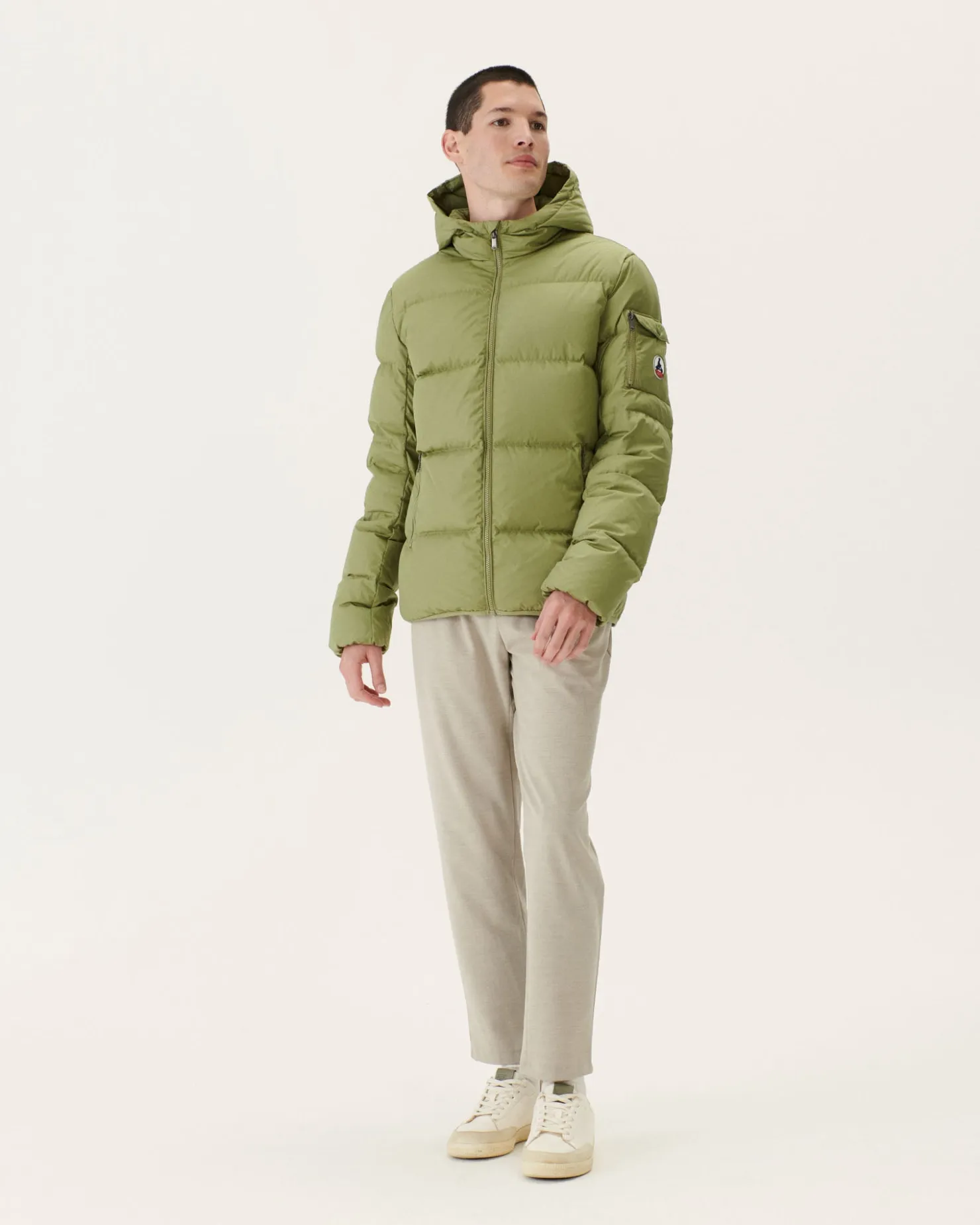 JOTT Great Cold Hooded Down Jacket Light Khaki Toledo 247 Bush Clearance