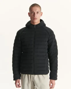 JOTT Hooded Jersey Padded Jacket Black Nico 999 Black New
