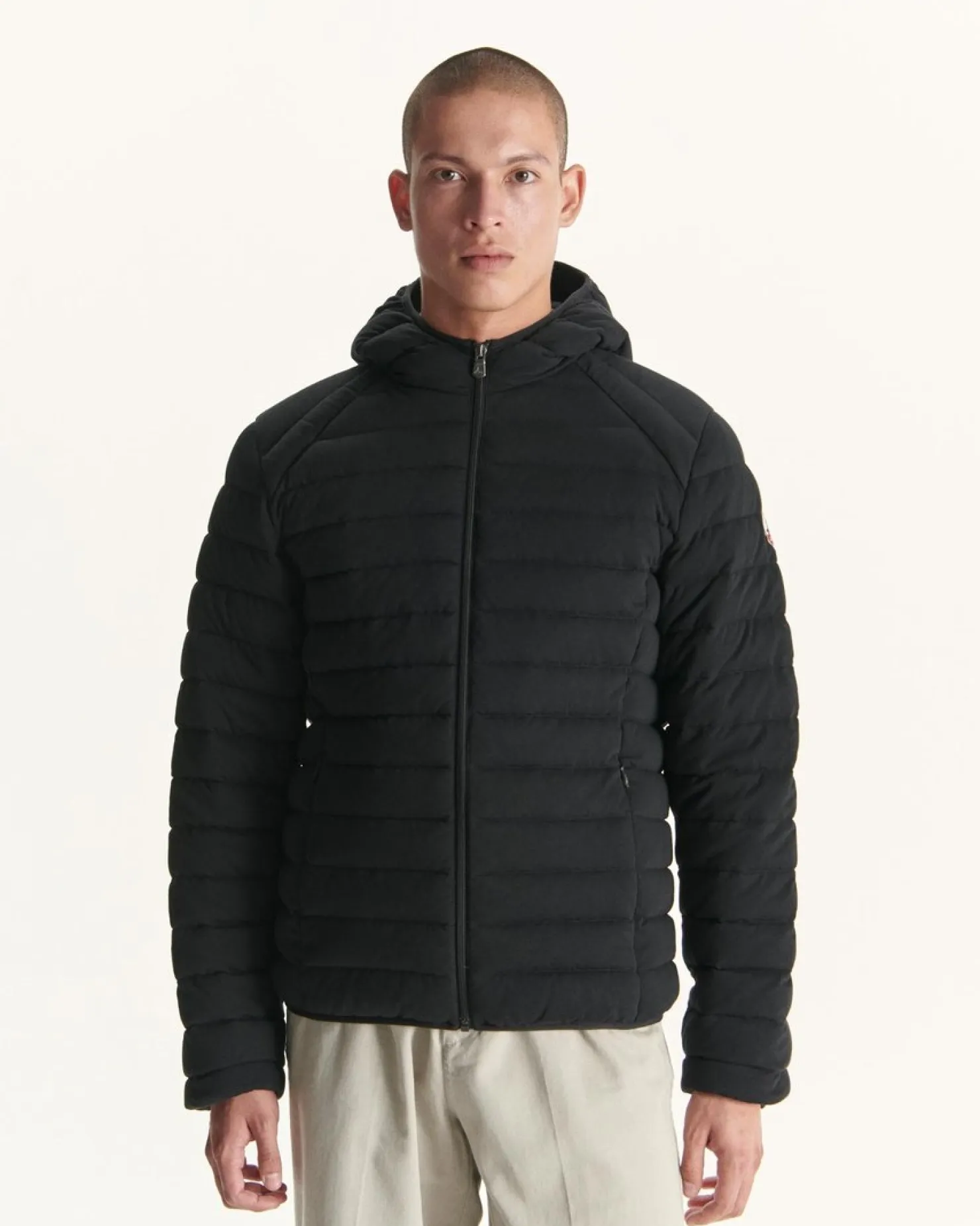 JOTT Hooded Jersey Padded Jacket Black Nico 999 Black New